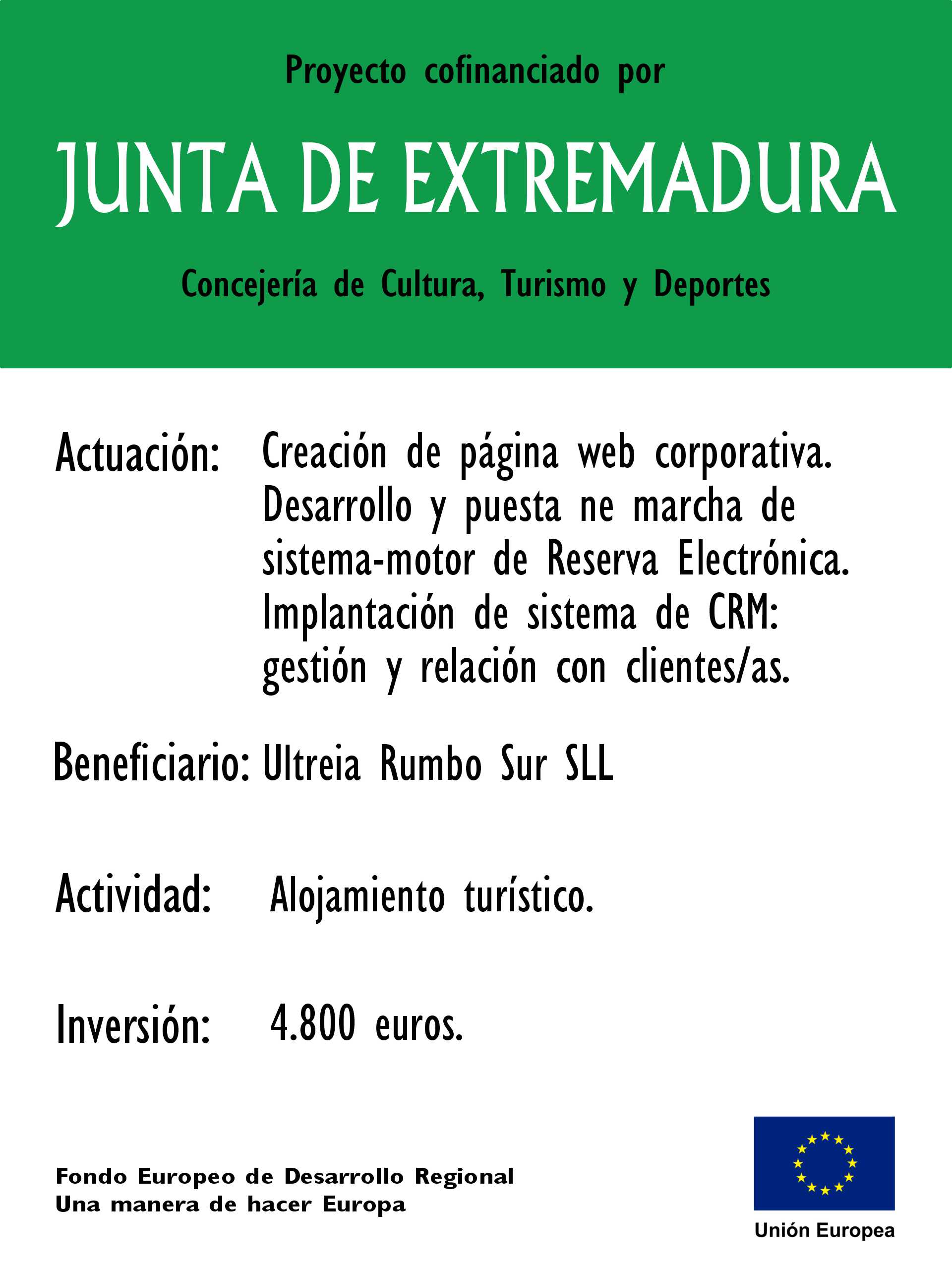 Proyecto Cofinanciado CR Junta de Extremadura 2023 TICs.